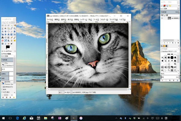 GIMP on a desktop