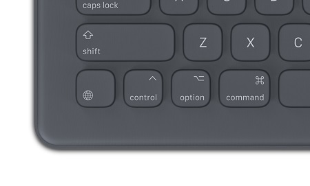 iPad Pro keyboard earth key