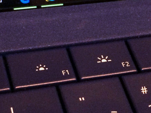 Surface Pro 3 keyboard backlight keys