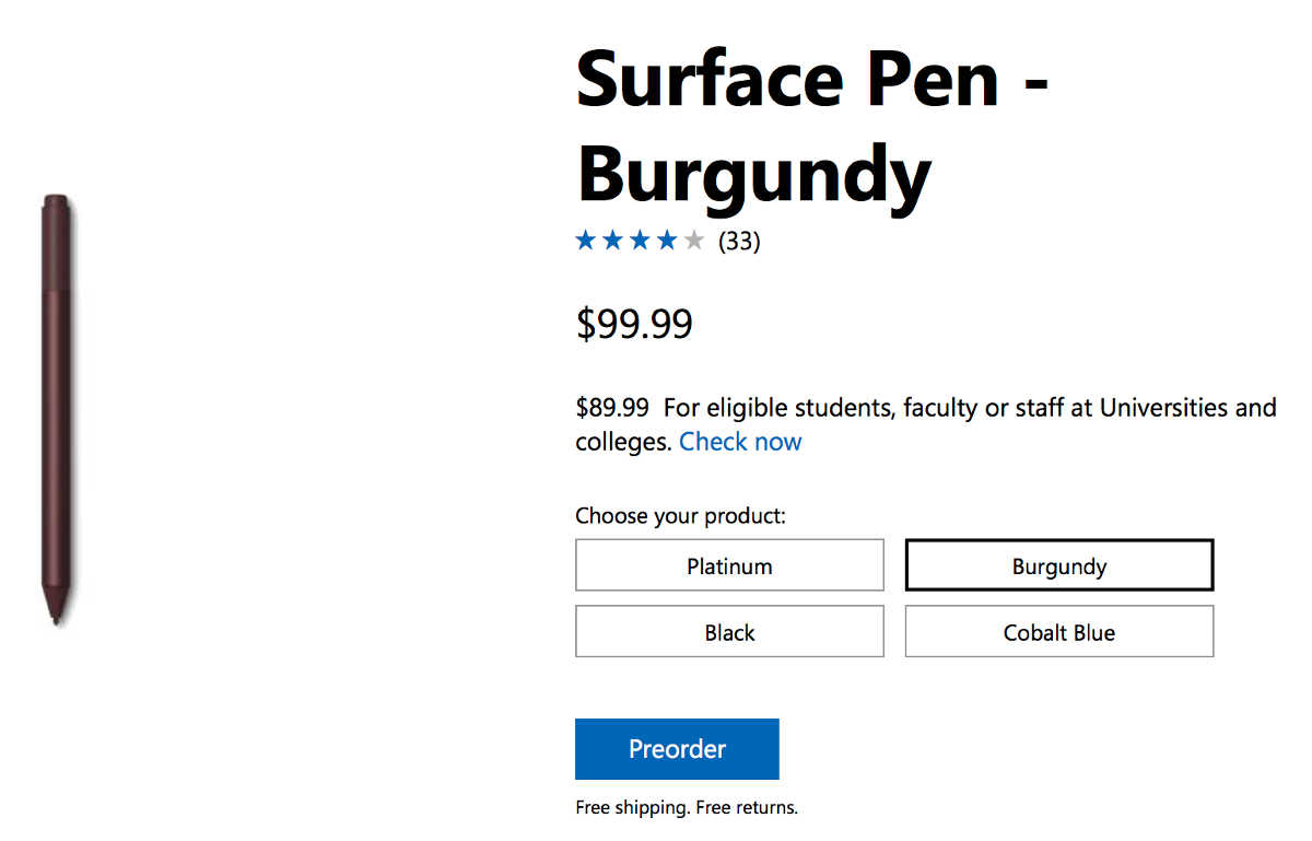 New Surface Pen Pre-order - 1