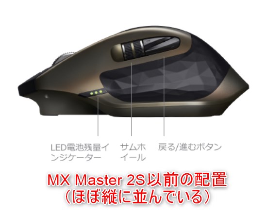 MX Master 2s and earlier button layout